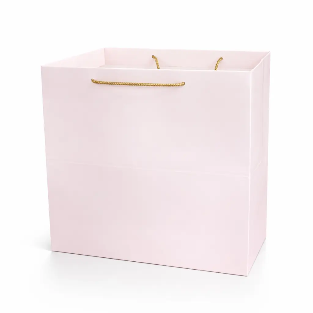 H06 05 (9"x9"x8.5") Pink Plain Gift Bag | Perfect for Medium-Sized Items, Books, Small Apparel, Sweets, Cosmetic Sets, and Special Event Giveaways