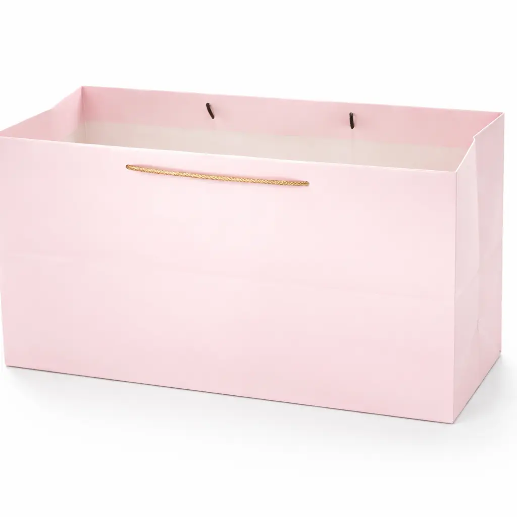 H07 05 (7"x14"x7") Pink Plain Gift Bag | Perfect for Apparel, Gift Sets and Special Occasion Presents