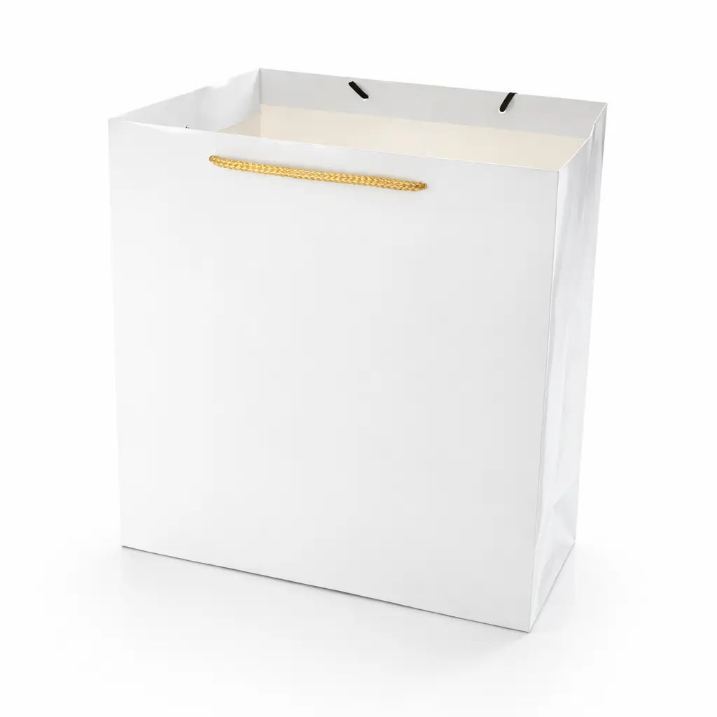 H08 05 (10"x11"x10") White Plain Gift Bag | Perfect for Medium to Large Items, Apparel, Home Goods and Special Occasion Gifts
