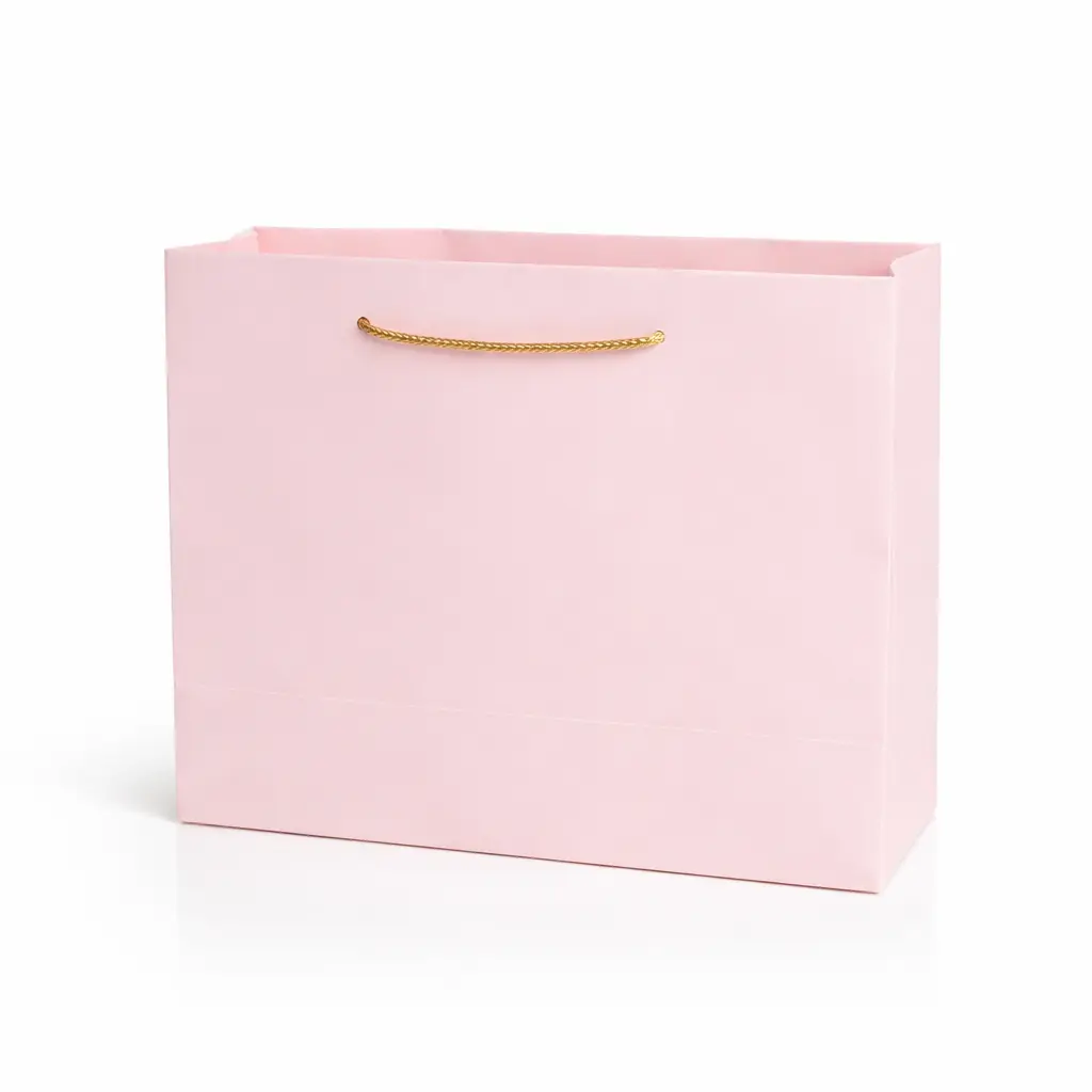 [H0321PINK00] H03 21 (5.5"x7.5"x7.5") Plain Pink Gift Bag | Perfect for Birthday Gifts, Party Favors, Small Retail Items, Promotional Giveaways and Everyday Use