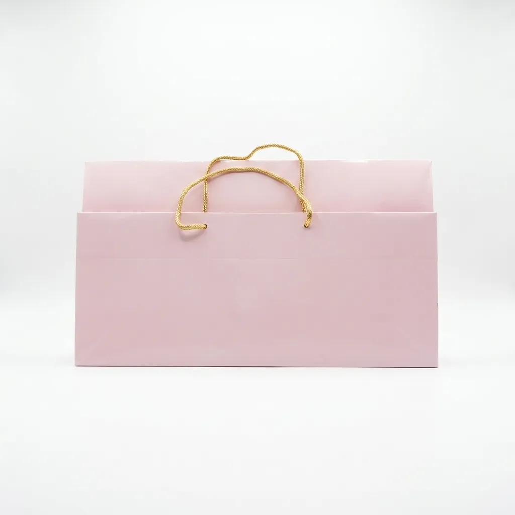 [H0907PINK00] H09 07 (9.5"x17"x7") Plain Pink Gift Bag | Perfect for Apparel, Gift Sets, Wedding Favors, and Presentation Packaging