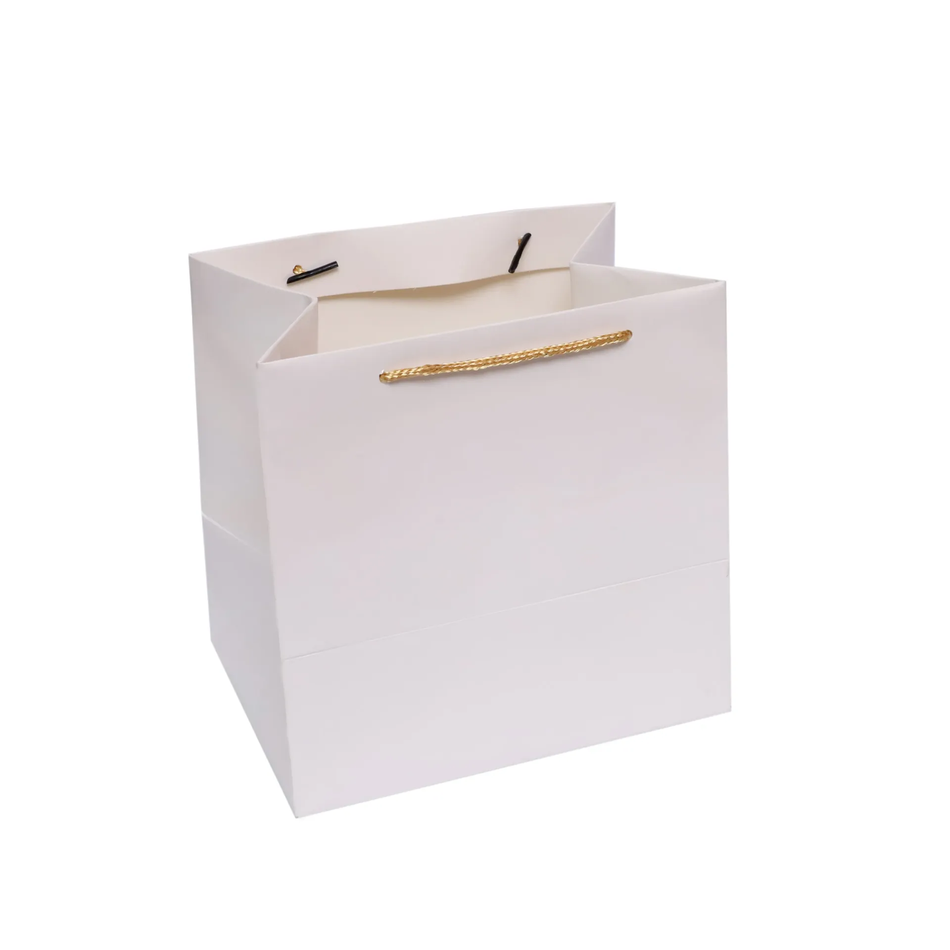 H04 23 (8"x8"x8") White Plain Gift Bag | Perfect for Medium Items, Books, Accessories, Cosmetic Sets, Small Planters and Thoughtful Gifts