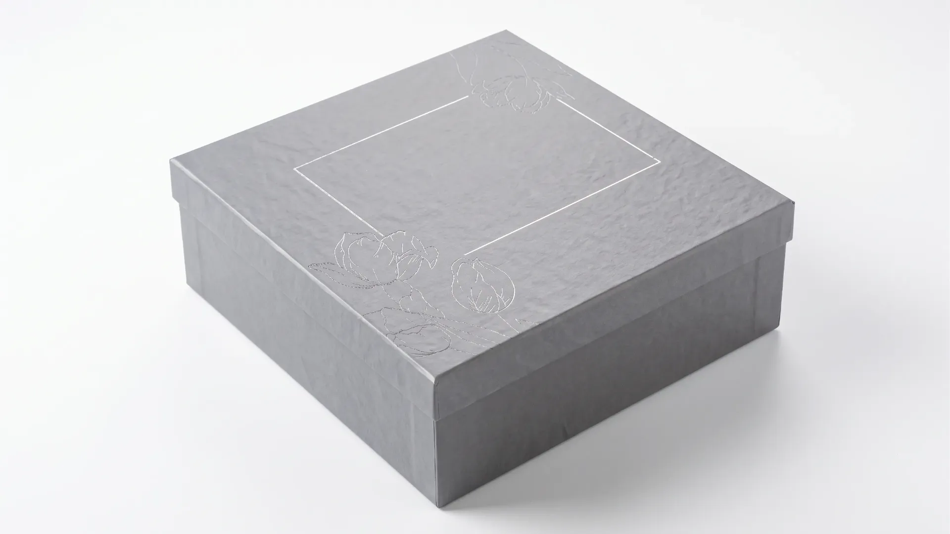 [B46S02SILVR] B46S 02 (10"x10"x4" Inches) Silver Gift Box | Wedding Gift Box | Birthday Gift Box | Eidi Box
