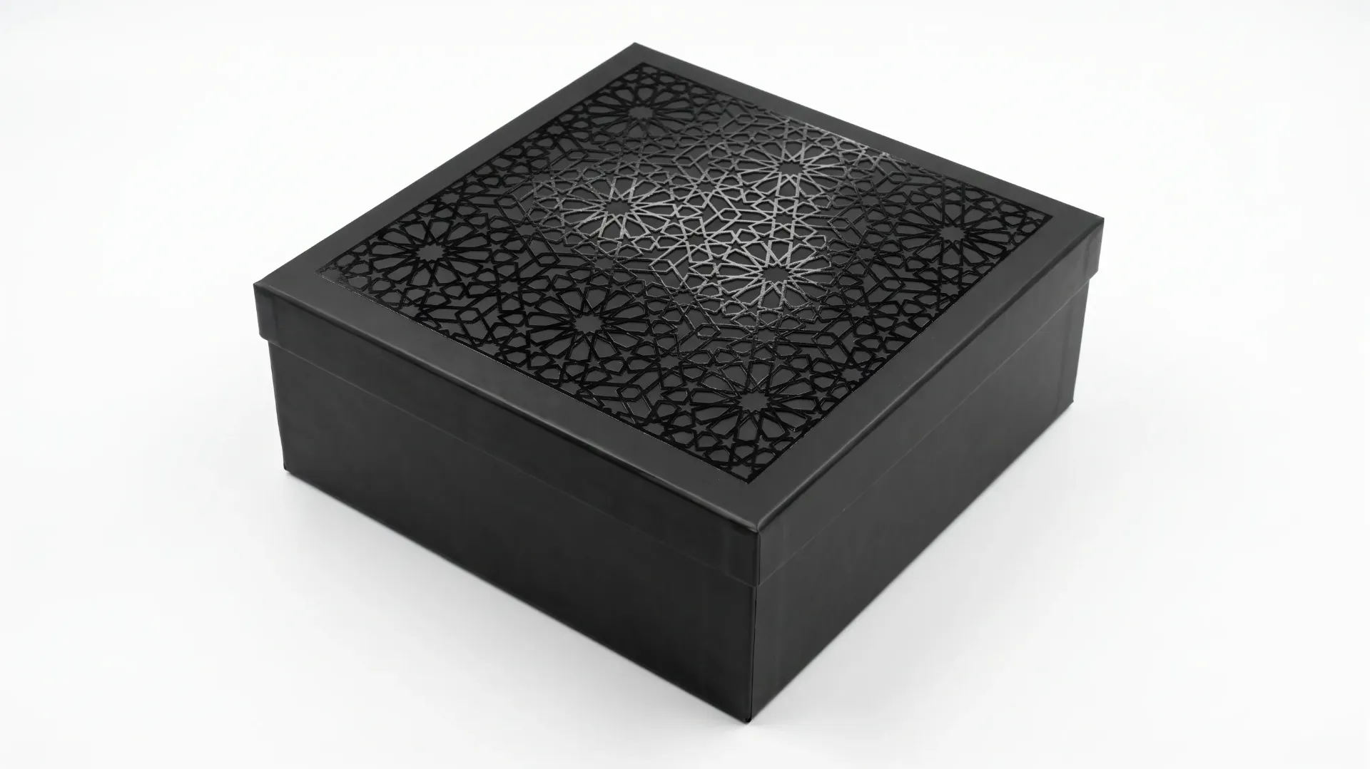 [B46S05FBLAK] B46S 05 (10"x10"x4" Inches) Black Gift Box with Golden Foil| Wedding Gift Box | Birthday Gift Box | Eidi Box