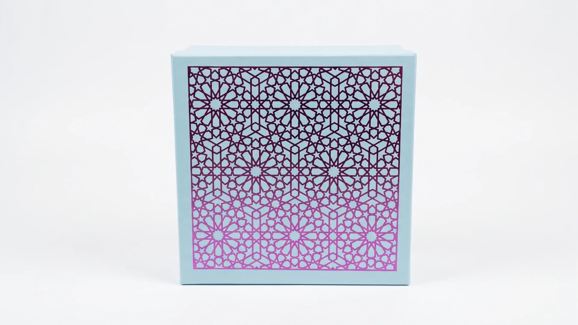 B46S 09 (10"x10"x4" Inches) Blue Gift Box with Foil | Wedding Gift Box | Birthday Gift Box | Eidi Box