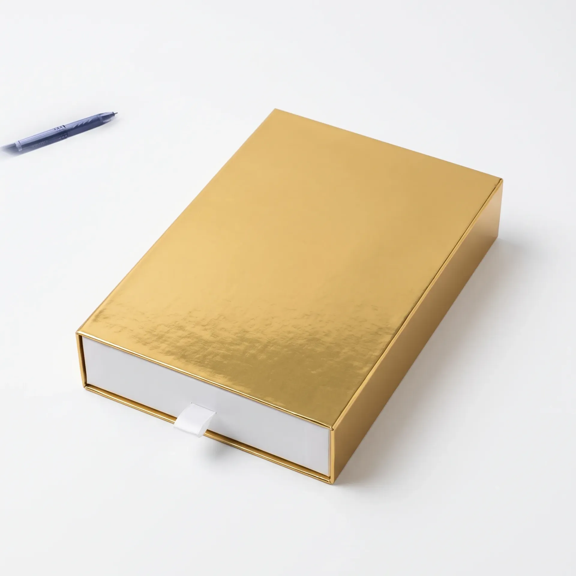 B16 11 (7.25''x1.5''x5.25'') Golden Gift Box | Sweet Gift Box for 1/4kg