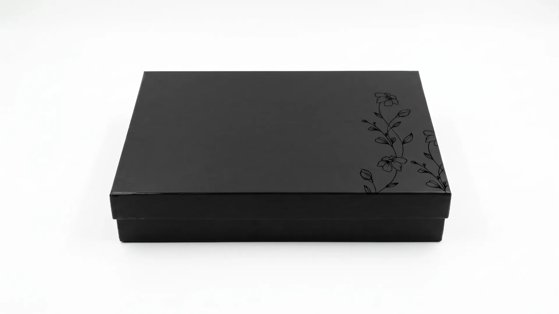[B53SFBLACK0] B53SF Black (11"x14"x4") Black Gift Box with Foil | Birthday Gift Box | Celebration Gift Box | Wedding Gift Box | Eid Gift Box | Convocation Gift Box