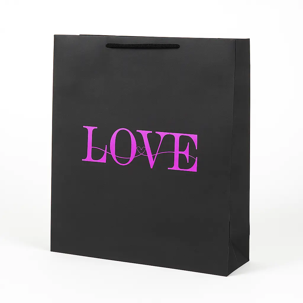 H31 07 (4"x14"x13") Black Gift Bag | Perfect for  Wedding, Valentine Day, Anniversary, Special Occasion Gifting