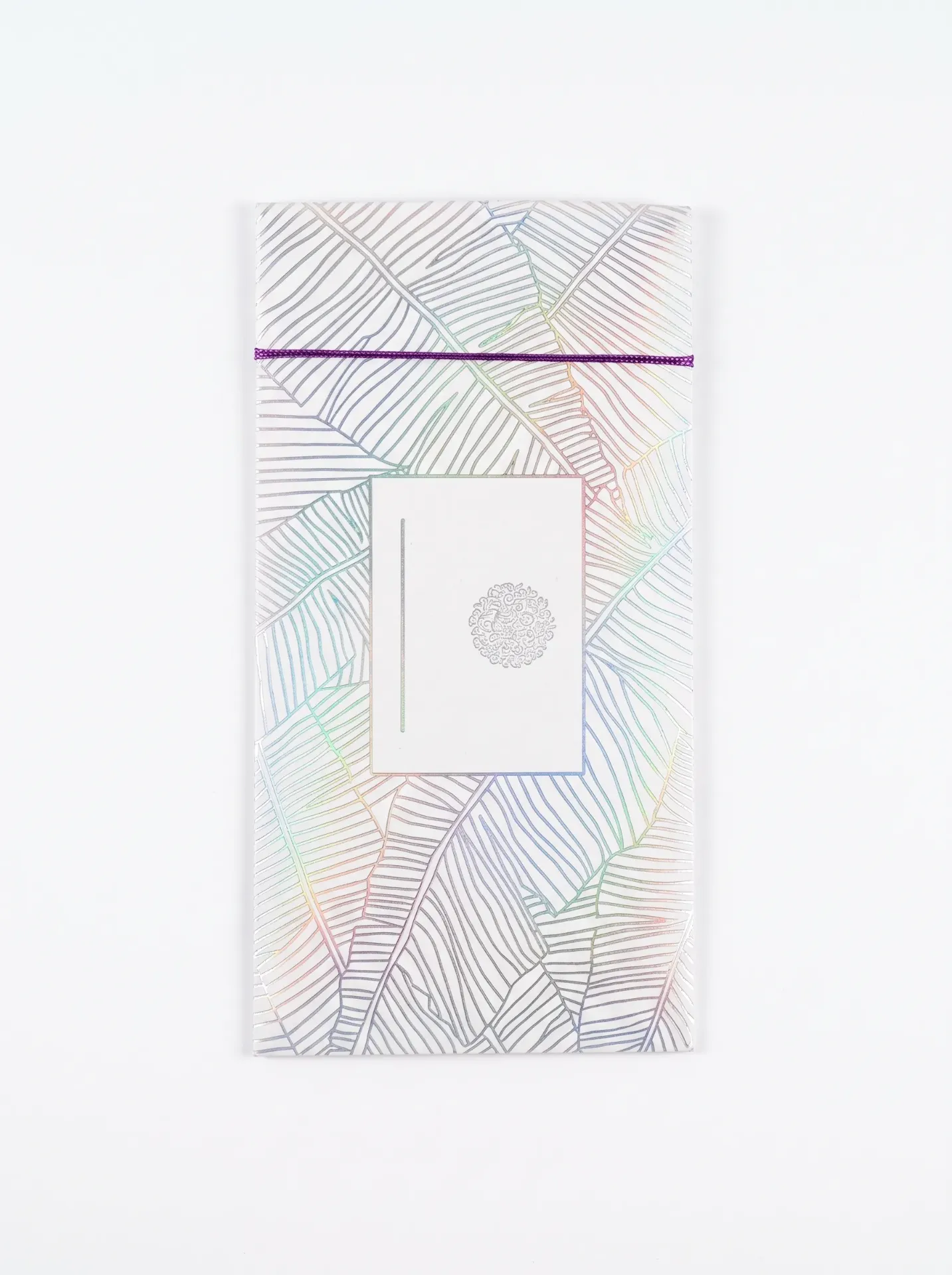 [M01001CARD0] M01 001 | ELEGANT IRIDESCENT PALM LEAF ENVELOPE