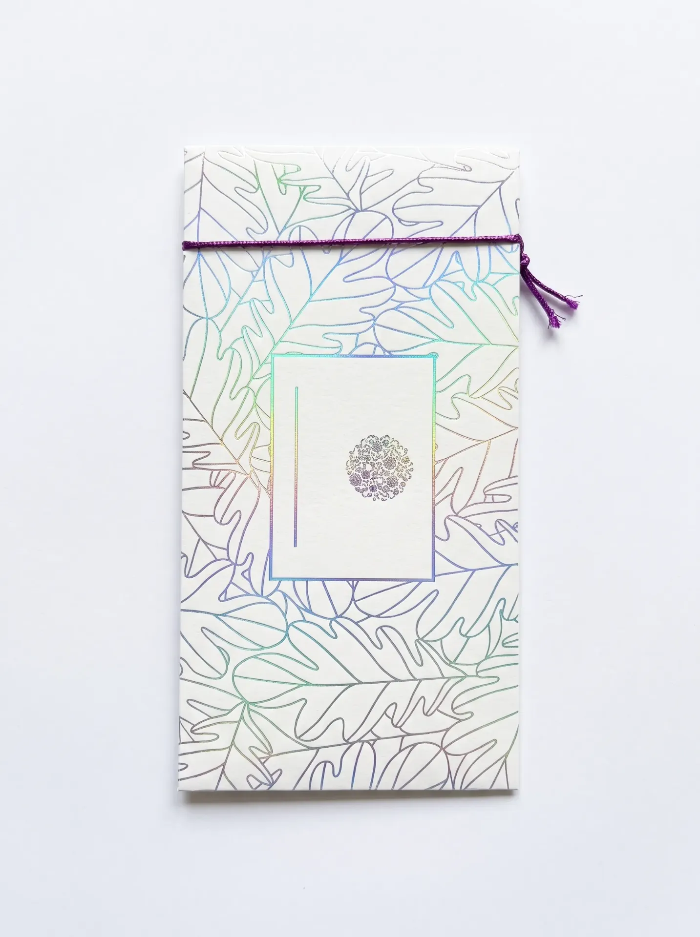 [M01003CARD0] M01 003 | ELEGANT IRIDESCENT OAK LEAF ENVELOPE