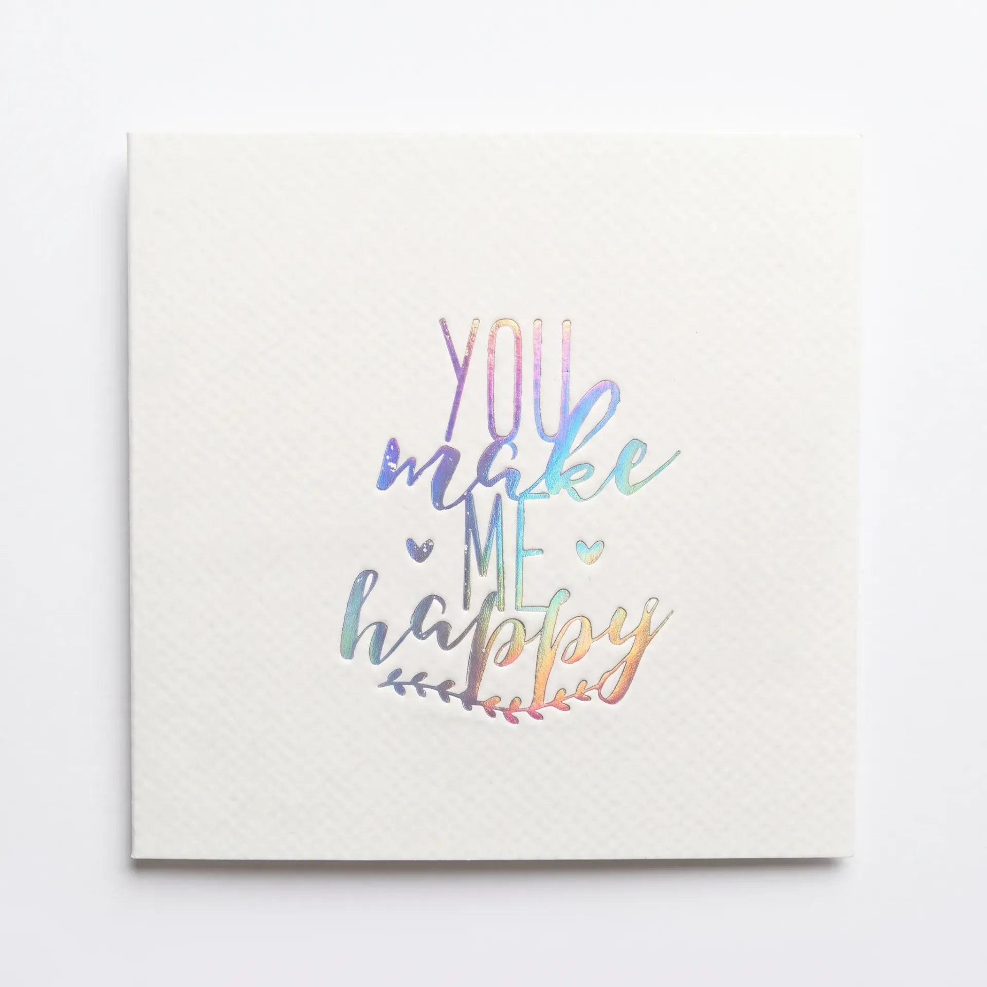 C01 23 | "You Make Me Happy" Greeting Card | Elegant Romantic Note Card for Gift Boxes