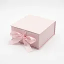 B20 PINK | Luxury Mini Pink Gift Box with Satin Ribbon Bow | Best for Jewelry, Bridesmaid Proposals & Special Favors