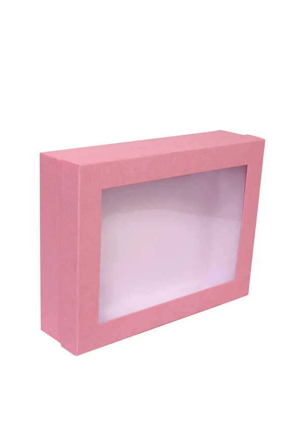 B36 15 (12"x16"x4") Pink Window Display Gift Box | Birthday Gift Box | Baby Shower Gift Box | Wedding Gift Box