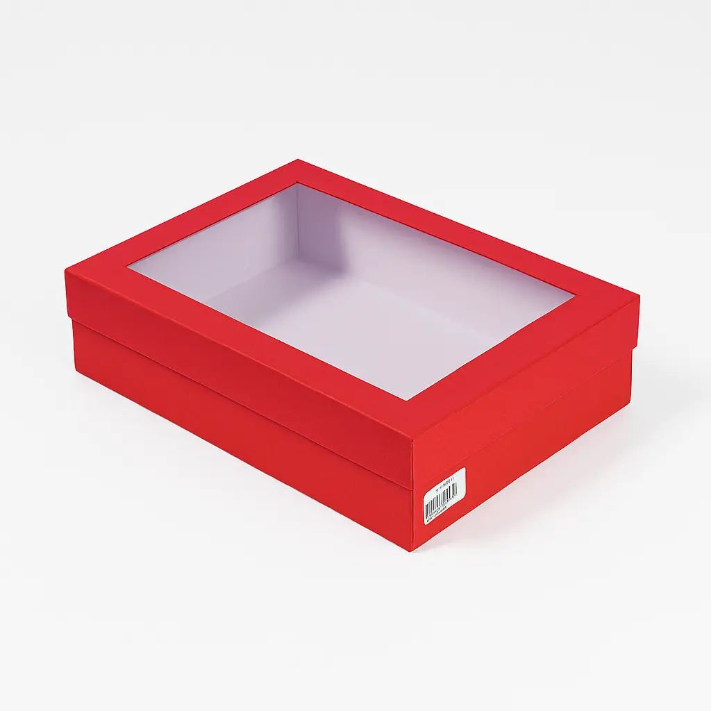 B36  31 (12"x16"x4" Inches) Red Window Display Gift Box | Birthday Gift Box | Eid Gift Box | Wedding Gift Box