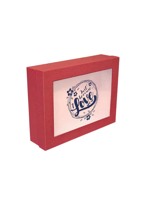 B36 37 (12"x16"x4" Inches) Red Window Display Gift Box | Valentine's Day Gift Box | Anniversary Gift Box | Proposal Gift Box
