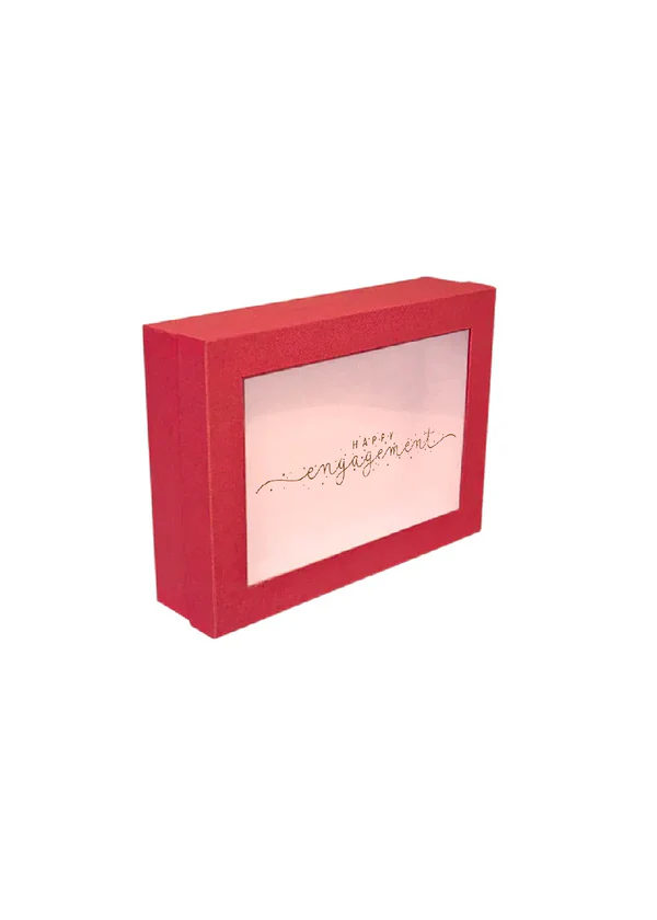 B36 39 (12"x16"x4" Inches) Red Window Display Gift Box | Engagement Gift Box