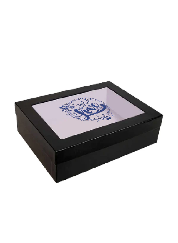 B36 43 (12"x16"x4") Black Window Display Gift Box | Graduation Gift Box | Anniversary Gift Box | Proposal Gift Box