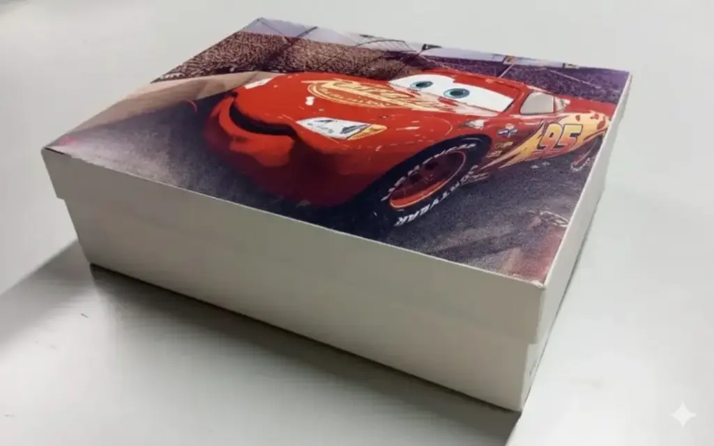 B35 02 (11"x14"x4") Lightning McQueen Kids' Gift Box | Disney Cars Themed Gift Bag | Children's Birthday Gifts 