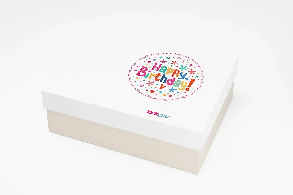 B35 06 (11"x14"x4") White Gift Box | Festive Gift Box | Birthday Party Box | Celebration Gift Box 