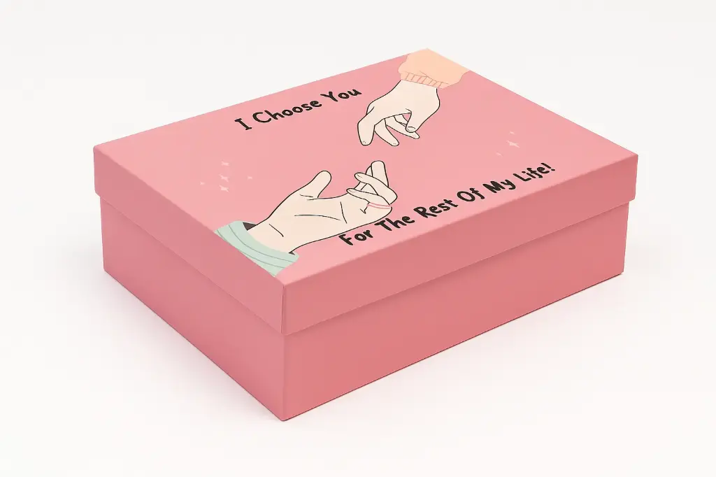 B35 11 (11"x14"x4") Pink Gift Box | Romantic Gift Box | Proposal Gift Box | Engagement Gift Box | Wedding Gift Box, | Anniversary Gift Box | Valentine's Day Gift Box | Couple's Gift Box 