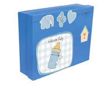 B35 33 (11"x14"x4") Blue Gift Box | Baby Shower Gift Box | Newborn Gift Box |  Gender Reveal (Boy)  Gift Box | Baby Boy Gift Box