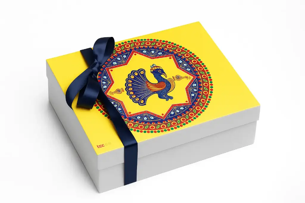 B35 36 (11"x14"x4") Yellow & White Gift Box | Fashion Apparel Gift Box | Wedding Gift Box | Eidi Gift Box 