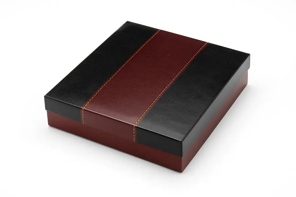 B23 06 (12"x12."x2.5") Burgundy & Black Gift Box | Corporate Gift Box | Wedding Gift Box | Graduation Gift Box | Gift Box for Him