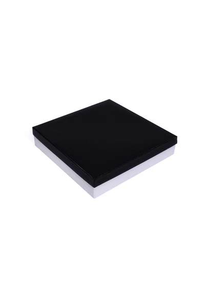 [B2311000000] B23 11 (12"x12."x2.5") Black & White Gift Box | Luxury Gift Box | Apparel Gift Box | Gift Set Box | Corporate Gift Box 
