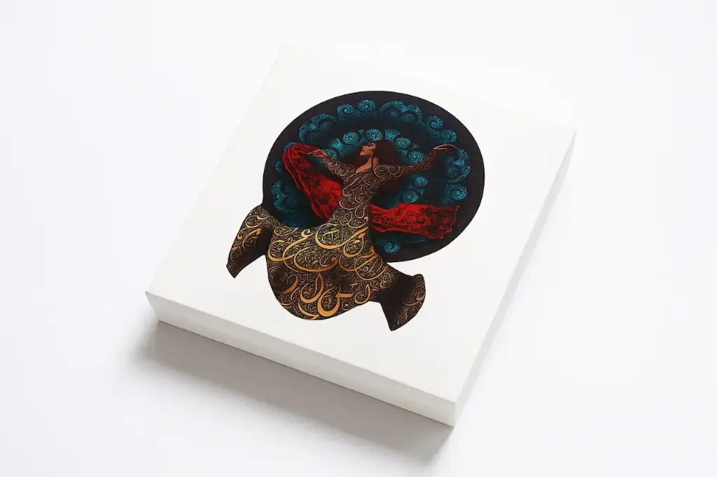 B23 16 (12"x12."x2.5") White Gift Box | Spiritual Gift Box | Artistic Presentation Box | Islamic Gift Box | Cultural Items Gift Box