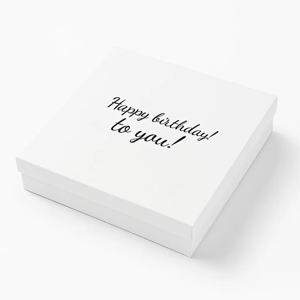 B23 32 (12"x12."x2.5") White Gift Box  | Birthday Celebrations Gift Box | Surprise Gift Box