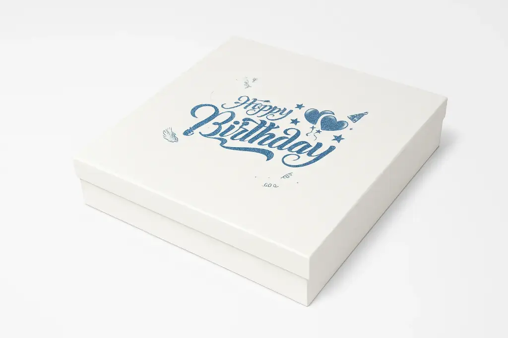 B23 33 (12"x12."x2.5") White Gift Box  | Birthday Celebrations Gift Box | Surprise Gift Box