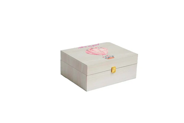 B10 12 (7.5"x9.5"x4") Pale Wood Grain Gift Box | Baby Girl Gift Box | Baby Shower Gift Box