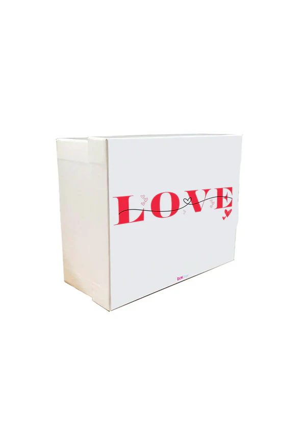 B10 20 (7.5"x9.5"x4") White Gift Box | Romantic Gift Box | Wedding Gift Box | Anniversary Gift Box | Couples Gift Box