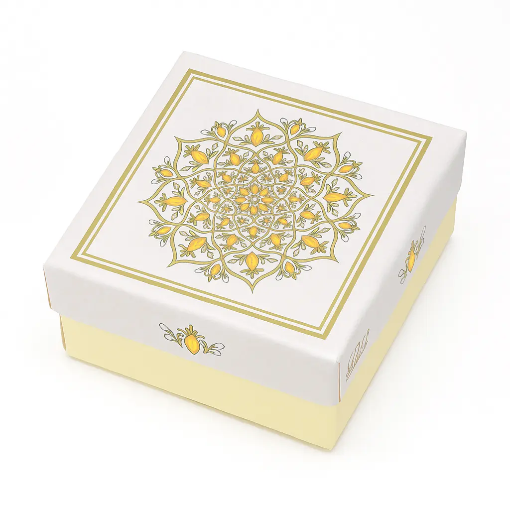 [B0405000000] B04 05 (4"x4"x2") Cream Gift Box | Sweet Gift Box for 1/4kg