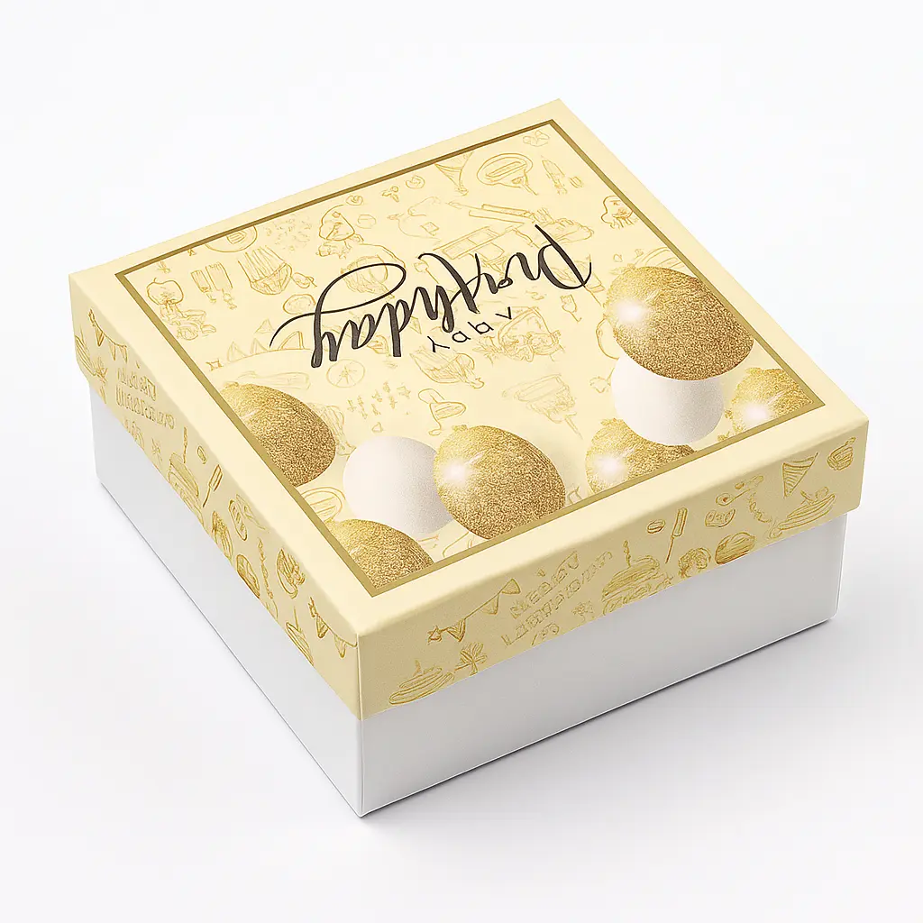 B04 09 (4"x4"x2") White Gift Box | Birthday Gift Box | Favor Box 