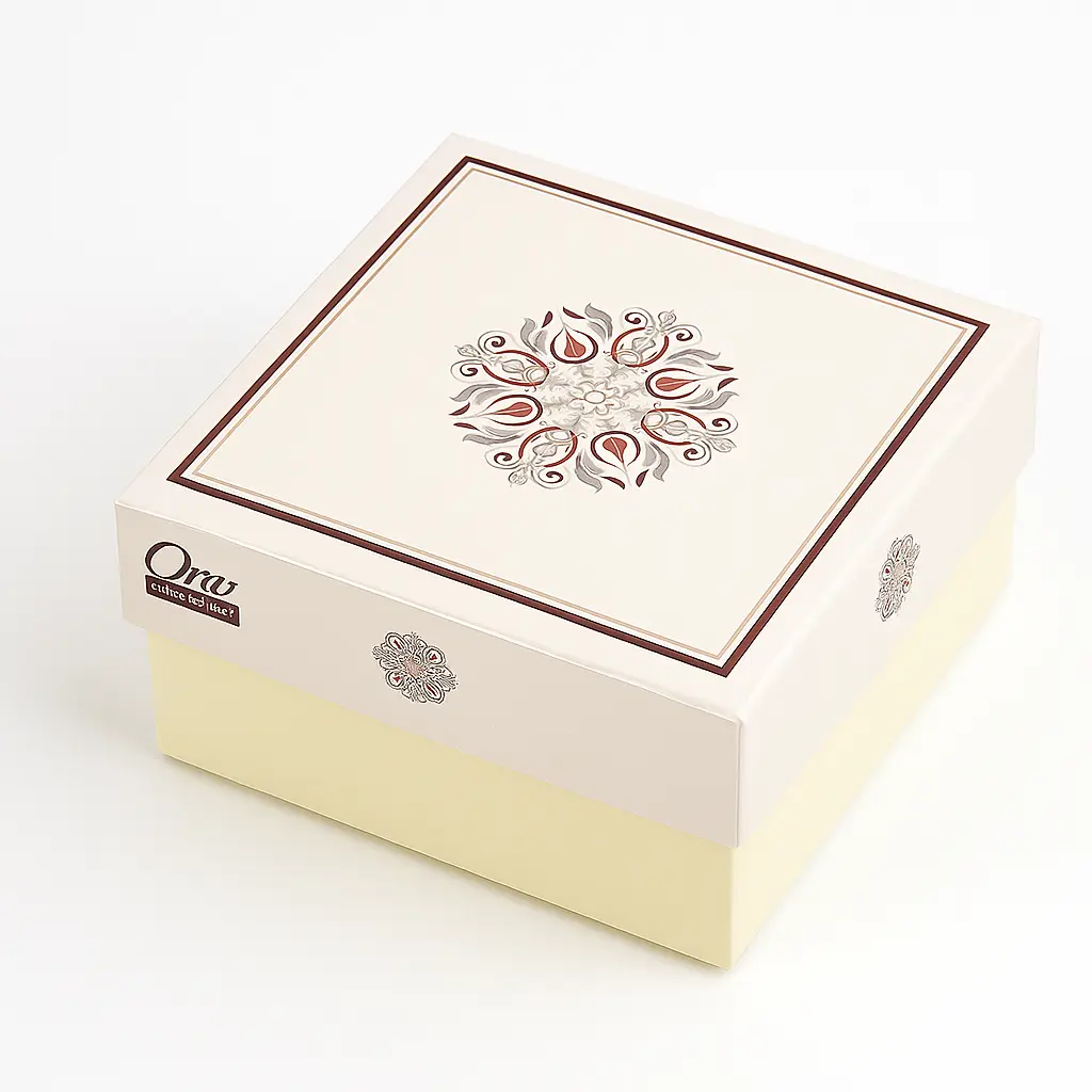 B04 10 (4"x4"x2") Cream Gift Box | Sweet Gift Box for 1/4kg