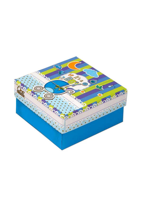 B04 13 (4"x4"x2") Blue Gift Box | Sweet Gift Box for 1/4kg