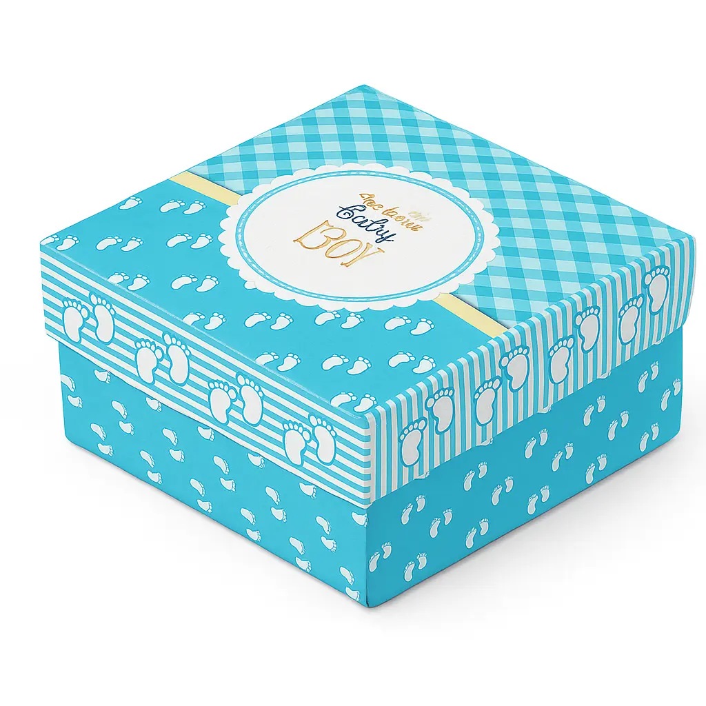 B04 22 (4"x4"x2") Blue Gift Box | Sweet Gift Box for 1/4kg