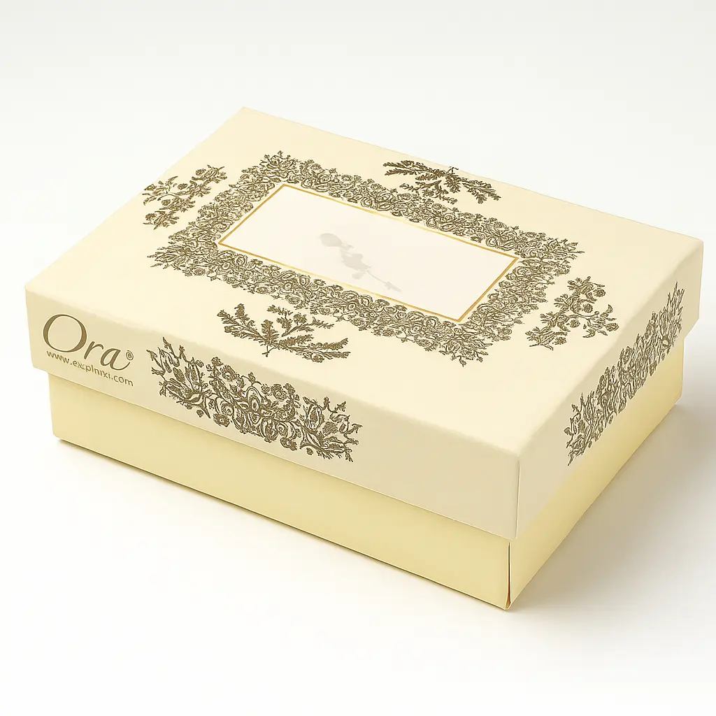 [B0701000000] B07 01 (4"x6"x2") Cream Gift Box | Sweet Gift Box for 1/4kg