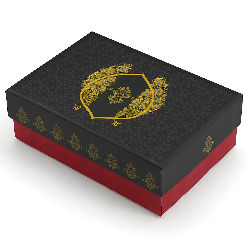 B07 04(4"x6"x2") Peacock Design Gift Box | Sweet Gift Box for 1/4kg