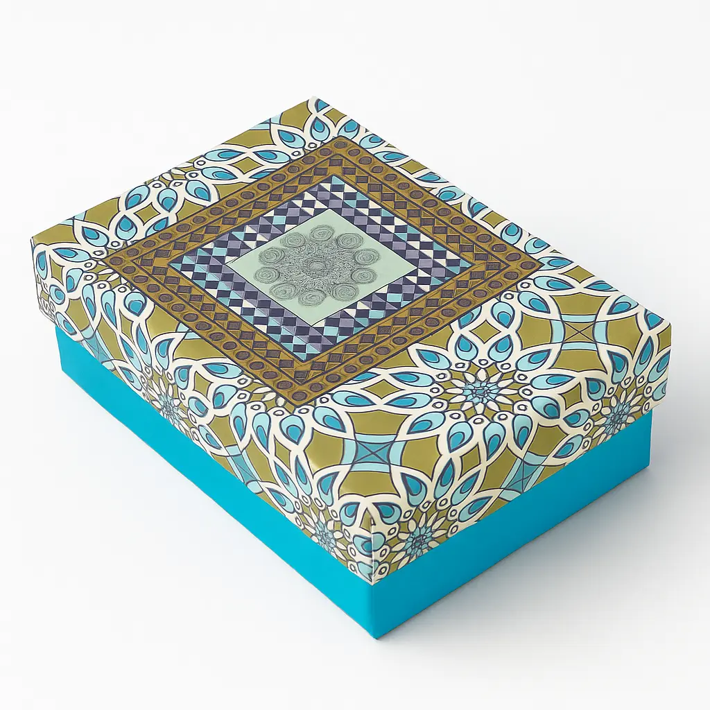 B07 05 (5.75"x3.75"x2") Turquoise Gift Box | Sweet Gift Box for 1/4kg