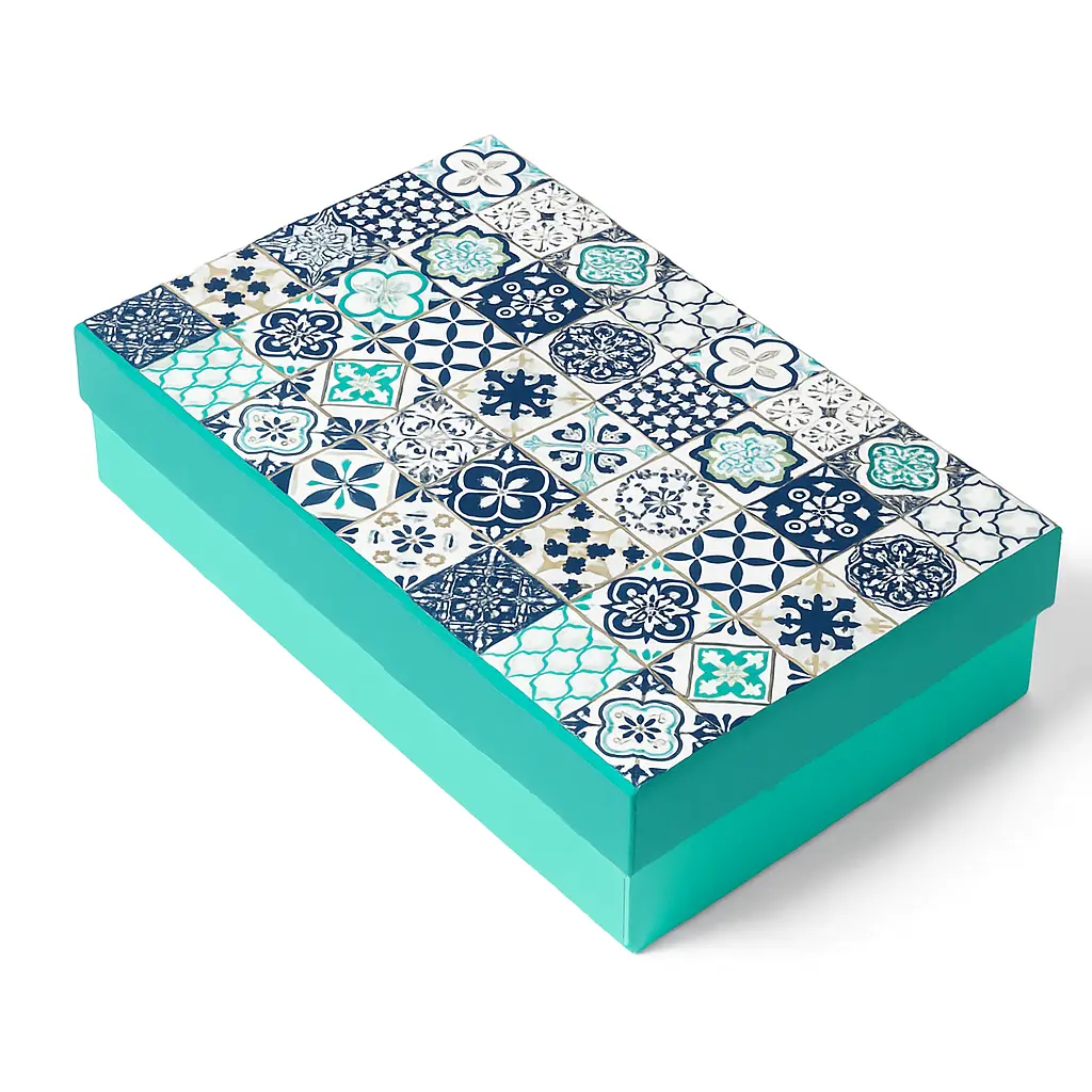 B14 01  (5.5"x9.5"x2") Blue Gift Box | Hajj Gift Box | Eid Gift Box | Wedding Gift Box | Birthday Gift Box