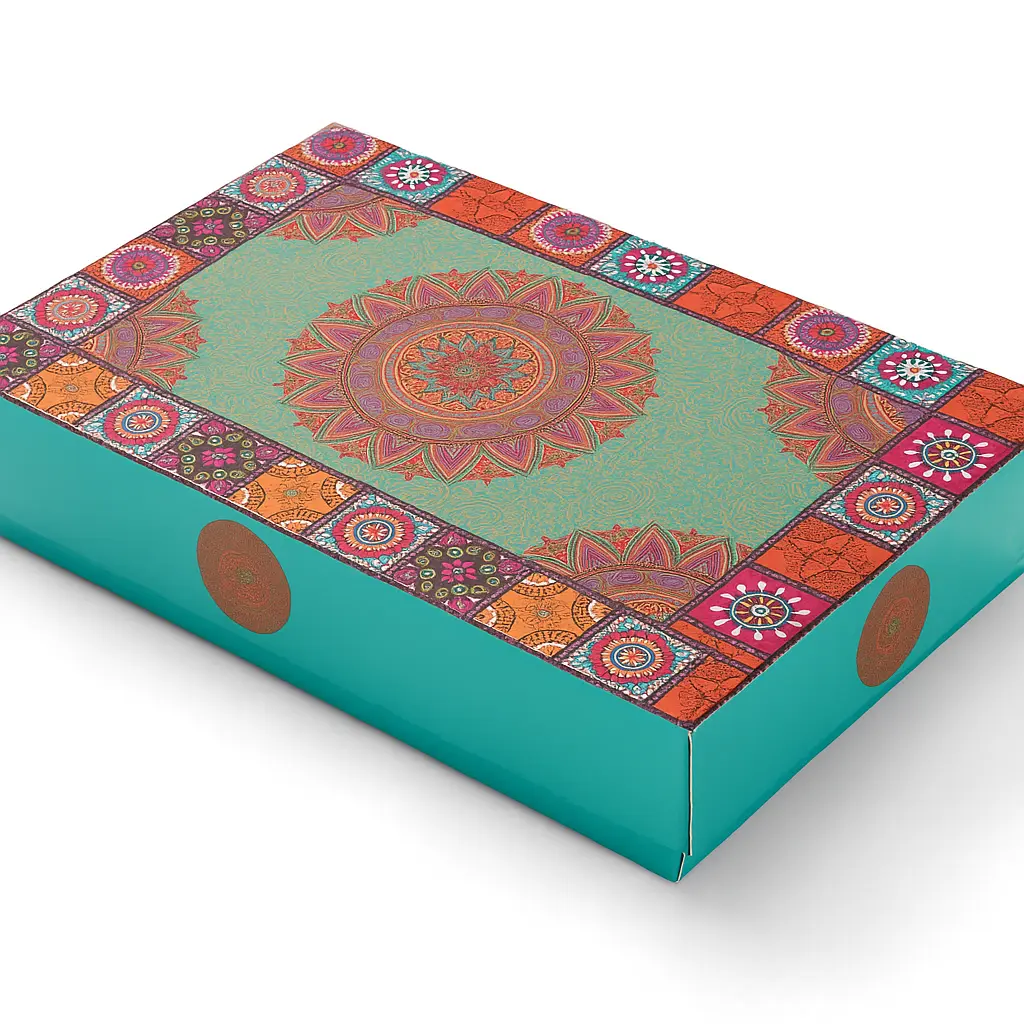 B18 02 (8"x12"x2.5") Teal Gift Box | Hajj Gift Box | Eid Gift Box | Wedding Gift Box | Birthday Gift Box