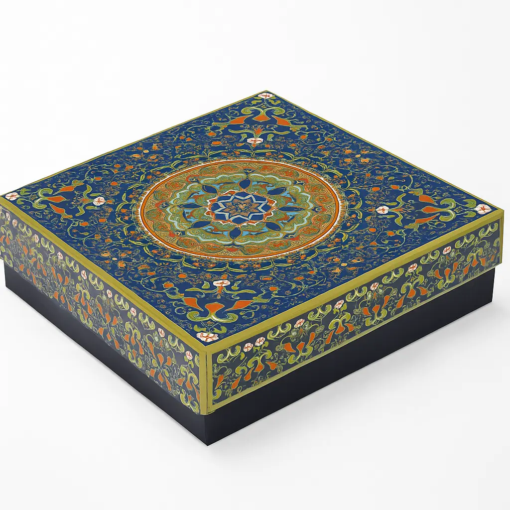 B22 01 (11.25"x11.25"x3") Blue Gift Box | Hajj Gift Box | Eid Gift Box | Wedding Gift Box | Birthday Gift Box