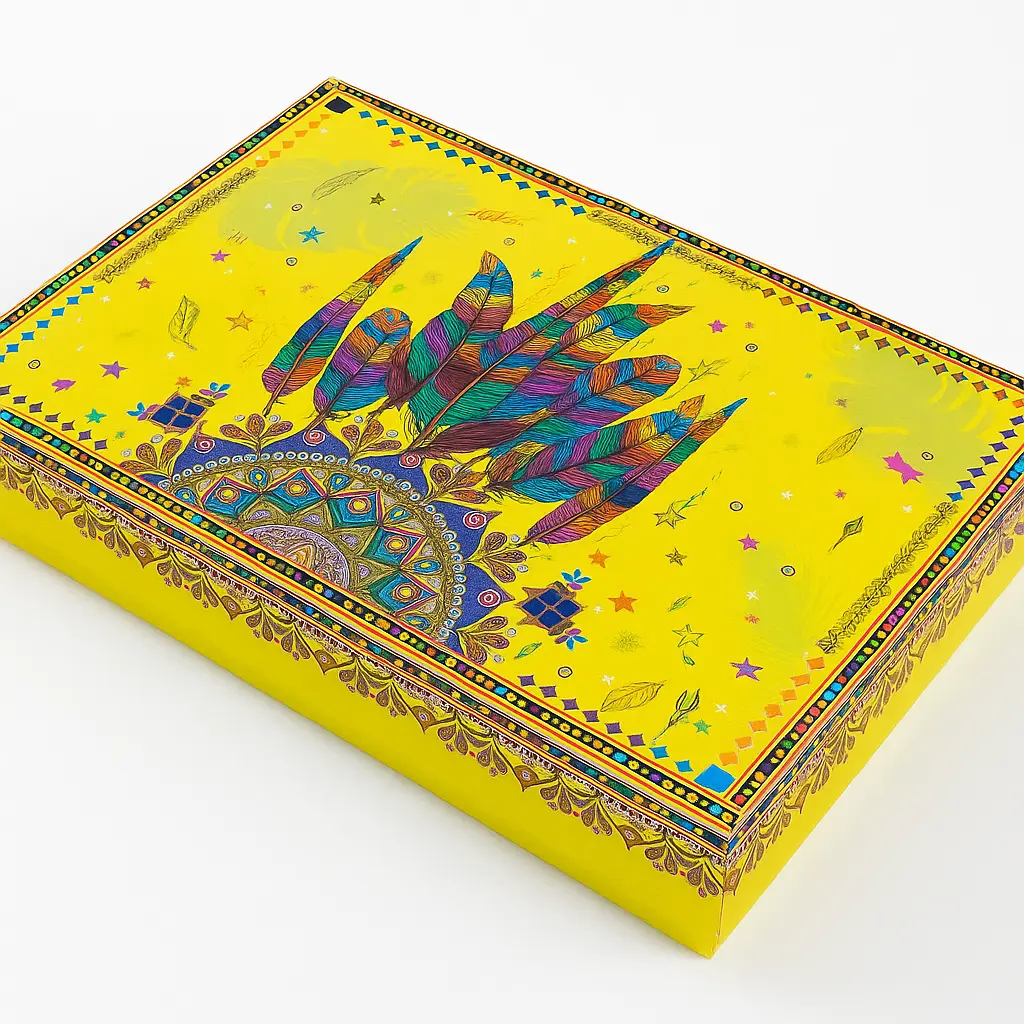 B28 01 (10"x14.7"x2.5") Yellow Gift Box | Hajj Gift Box | Eid Gift Box | Wedding Gift Box | Birthday Gift Box
