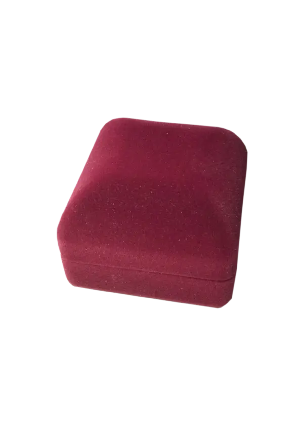 BJ05 MAROON | Classic Burgundy Plush Velvet Hinged Ring Box