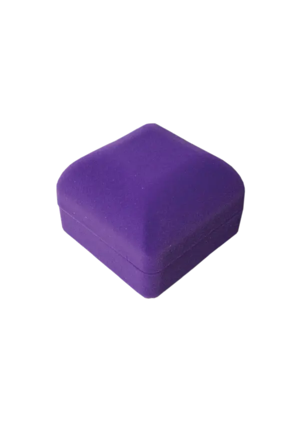 BJ06 PURPLE | | Deep Purple Plush Hinged Ring Box