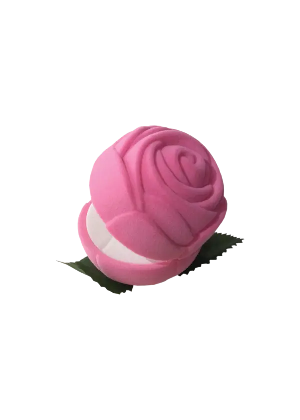 BJ10 PINK | Soft Pink Blooming Rose Pop-Up Ring Box