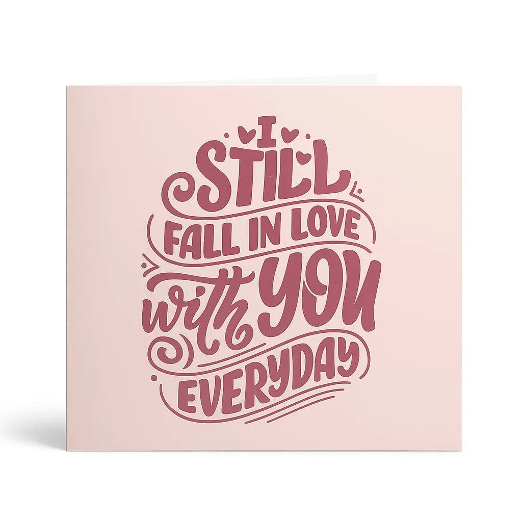 [C010136X6AC] C01 13 | "I Still Fall in Love with You Everyday" Romantic Greeting Card | Anniversary & Valentine's Day Card