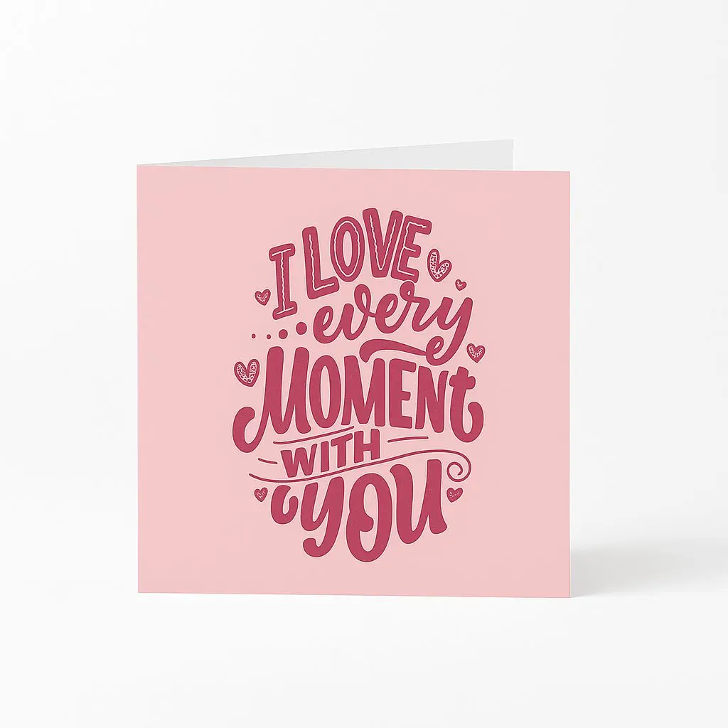 C01 16 | "I Love Every Moment with You" Romantic Greeting Card | Anniversary & Valentine's Day Card